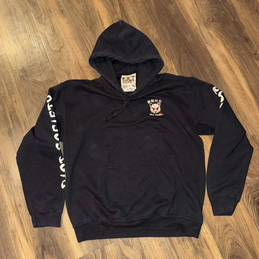 Riot Society Panda Skull Kanji Mens Hoodie